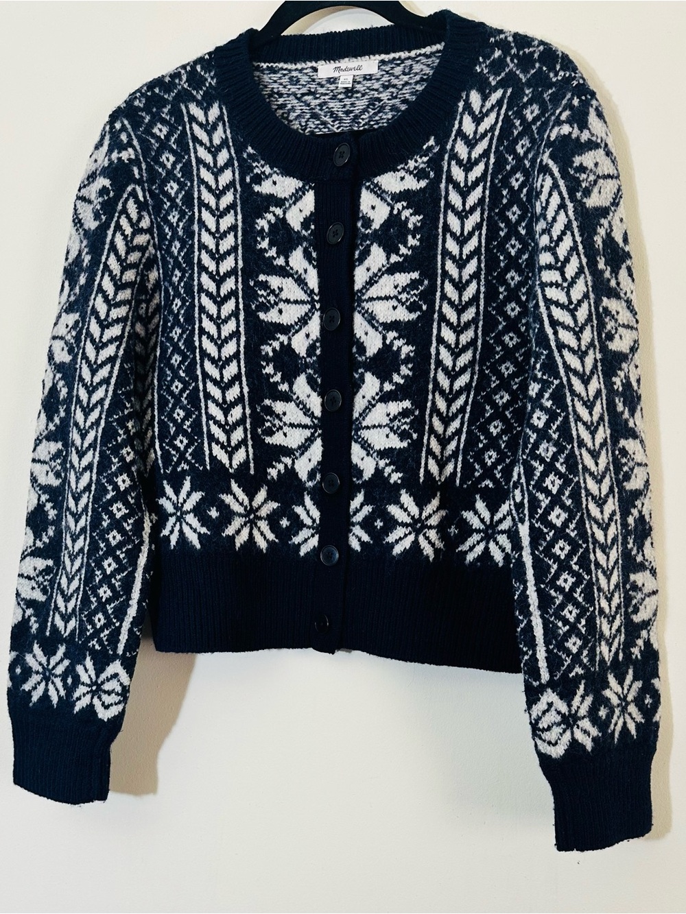 Madewell Fair Isle Wool Cardigan Jacket XL - Picture 6 of 16